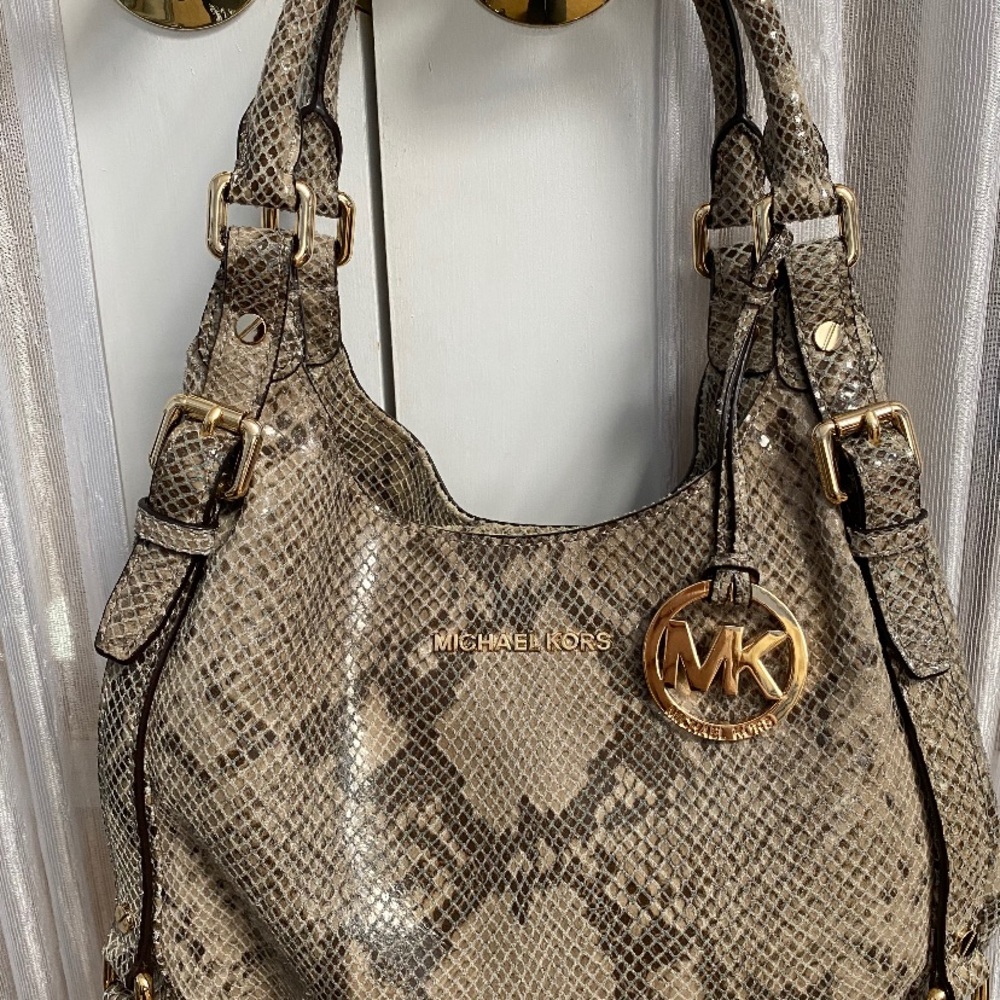 Michael Kors. Bedford snakeskin handbag. Like new.